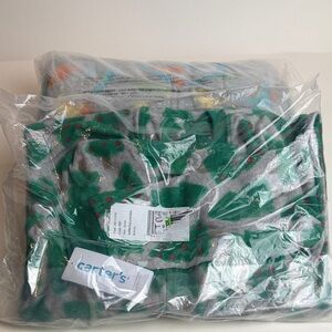 Set of 3 Boys Fleece Zip Up Onesie Pajamas- Size 5T, Carter’s and Absorba brands